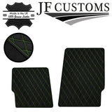 GREEN DIAMOND STITCH VINYL 2X TAILORED FLOOR MAT CARPETS FOR LOTUS EXIGE 15-19