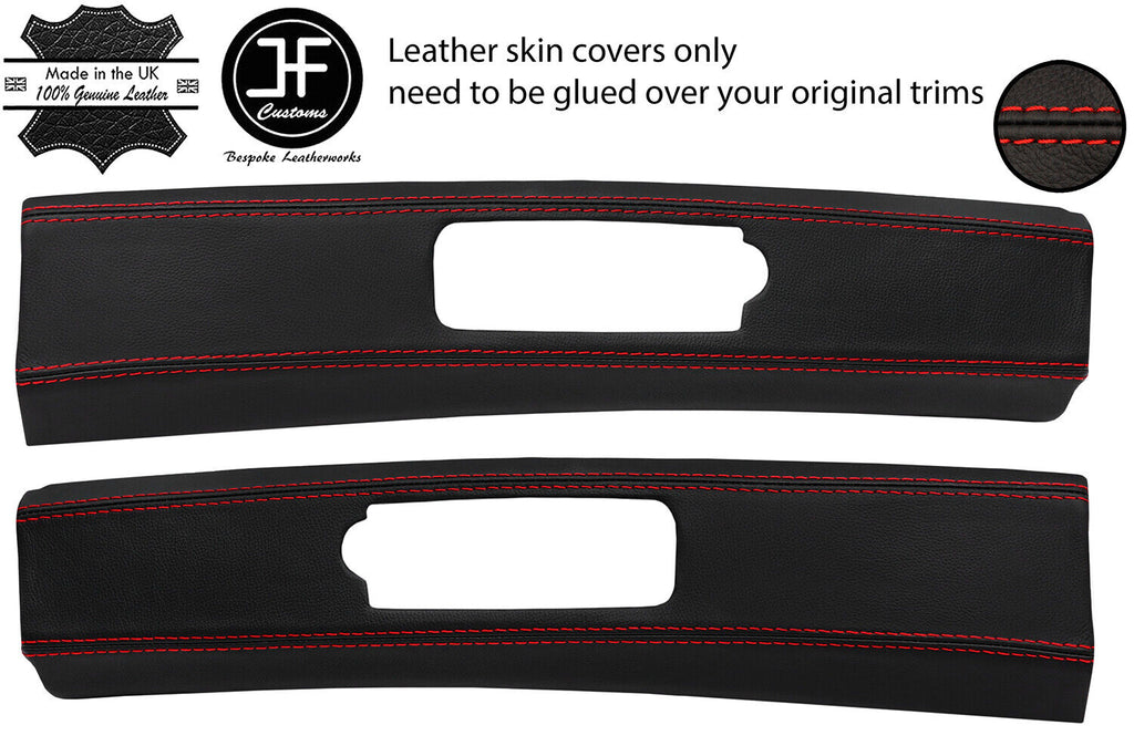RED STITCH 2X TARGA ROOF TRIM REAL LEATHER COVERS FITS NISSAN 300ZX Z32 90-96
