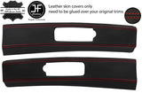 RED STITCH 2X TARGA ROOF TRIM REAL LEATHER COVERS FITS NISSAN 300ZX Z32 90-96