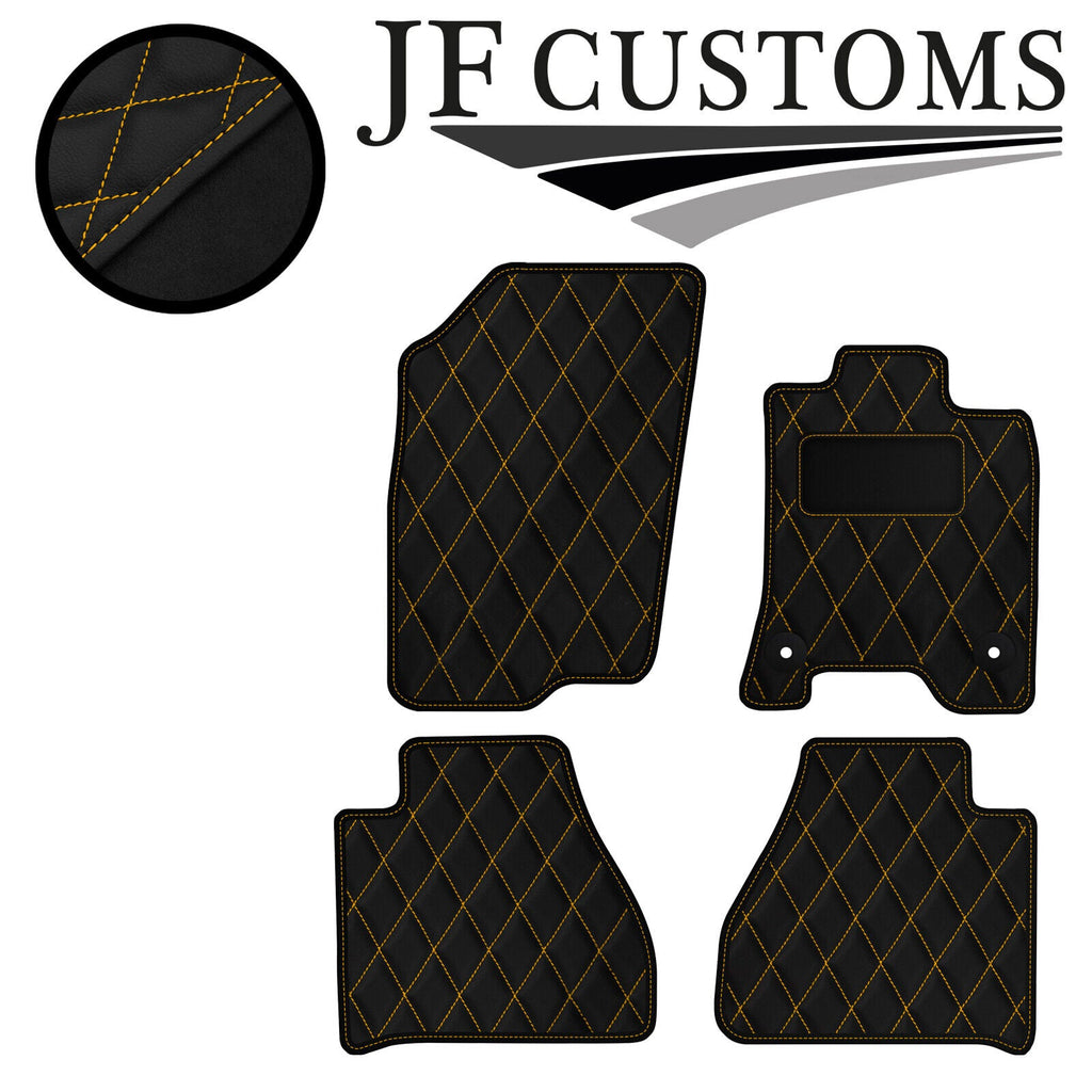 YELLOW  DIAMOND VINYL 4X TAILORED FLOOR CARPET FOR MERCEDES X CLASS 17-20 JF1