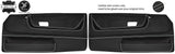 WHITE STITCH 2X FRONT DOOR CARD LEATHER COVERS FOR VW POLO MK2 F 2 DOOR