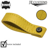 YELLOW LEATHER TAILGATE BOOT PULL STRAP HANDLE FITS FIAT 500 ABARTH 07-16