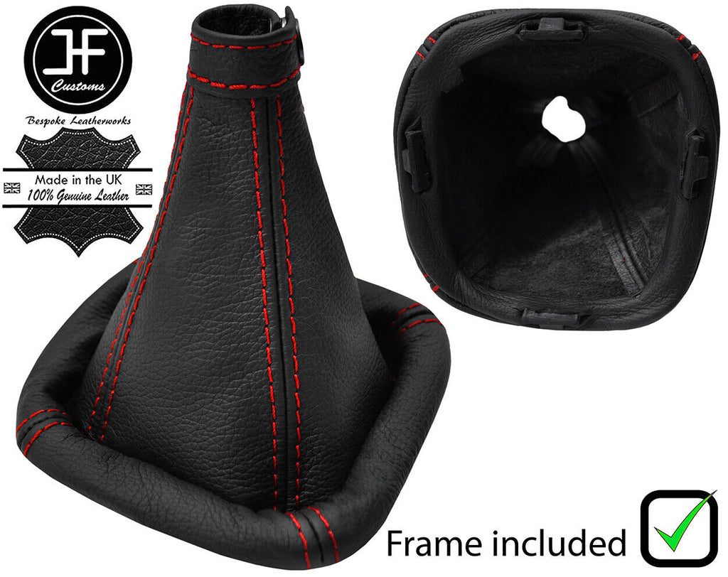 RED STITCH LEATHER MANUAL GEAR+PLASTIC FRAME FITS LANCIA DEDRA 1989-2000