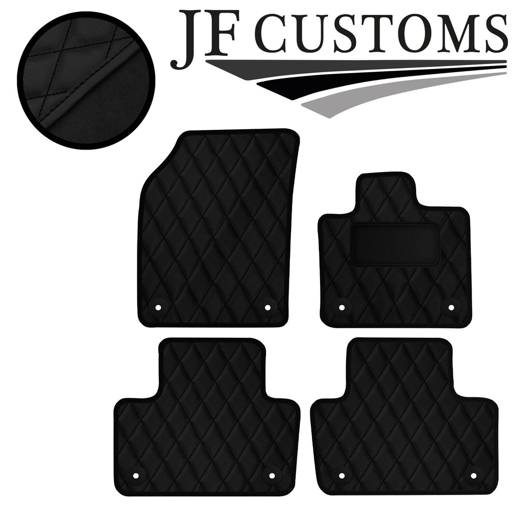 BLACK DIAMOND STITCH VINYL 4X TAILORED FLOOR CARPET FOR VOLVO XC90 MK2 15-21 JF1