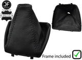 BLACK STITCH LEATHER MANUAL GEAR + PLASTIC FRAME FOR FORD TRANSIT CONNECT 14-18