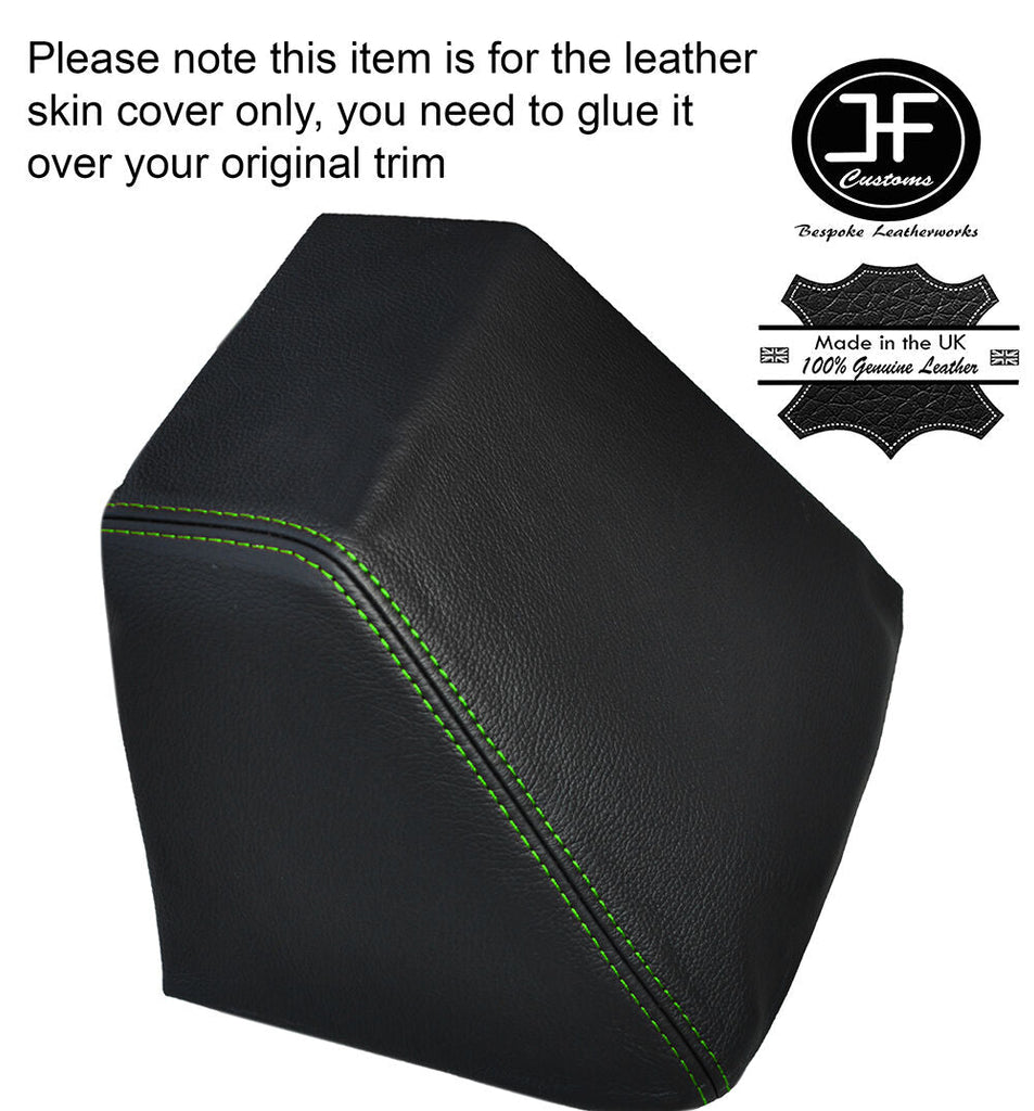 GREEN STITCHING LOWER DASH SIDE END CAP LEATHER COVER FITS LAND ROVER SERIES 3