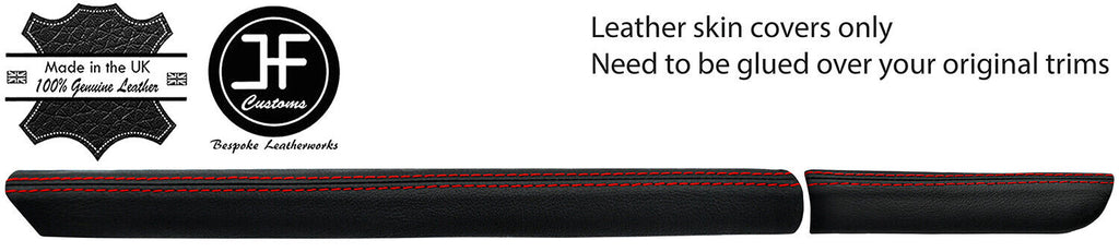 RED STITCH DASH DASHBOARD TRIM LEATHER COVERS FOR RENAULT CLIO MK2 2001-2005