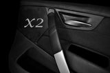 BLACK STITCHING FITS BMW X3 E83 2004-2010 2X FRONT DOOR HANDLE LEATHER COVERS
