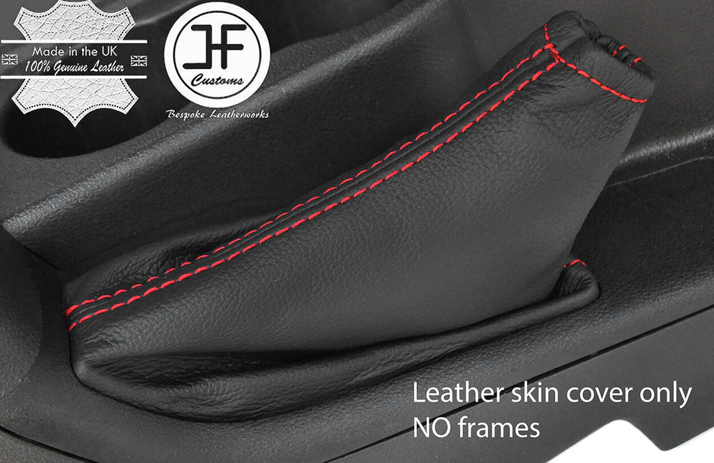 RED STITCHING REAL LEATHER HANDBRAKE GAITER FITS FORD FOCUS 2011-2015 CUSTOM NEW