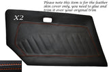 ORANGE STITCH 2X DOOR CARD LEATHER SKIN COVER FITS DATSUN 240Z 260Z 280Z