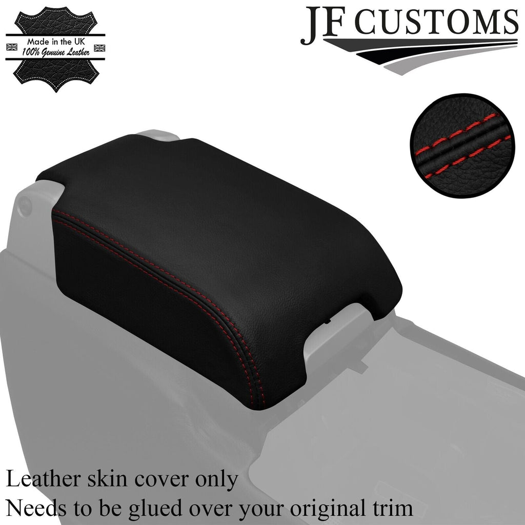 DARK RED STITCH LEATHER ARMREST LID COVER FOR RANGE ROVER L320 SPORT 05-13