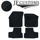 L BLUE  DIAMOND STITCH VINYL 4X TAILORED FLOOR CARPET FOR VW UP 5DR 12-21 JF1