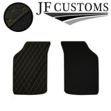 YELLOW DIAMOND STITCH VINYL 4XTAILORED FLOOR CARPET FOR GOLF MK2 74-83 JF 1