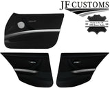 BLACK STITCH PERFORATED LEATHER  3X DOOR HANDLE TRIM+COVERS FOR BMW E90 E91 E9X