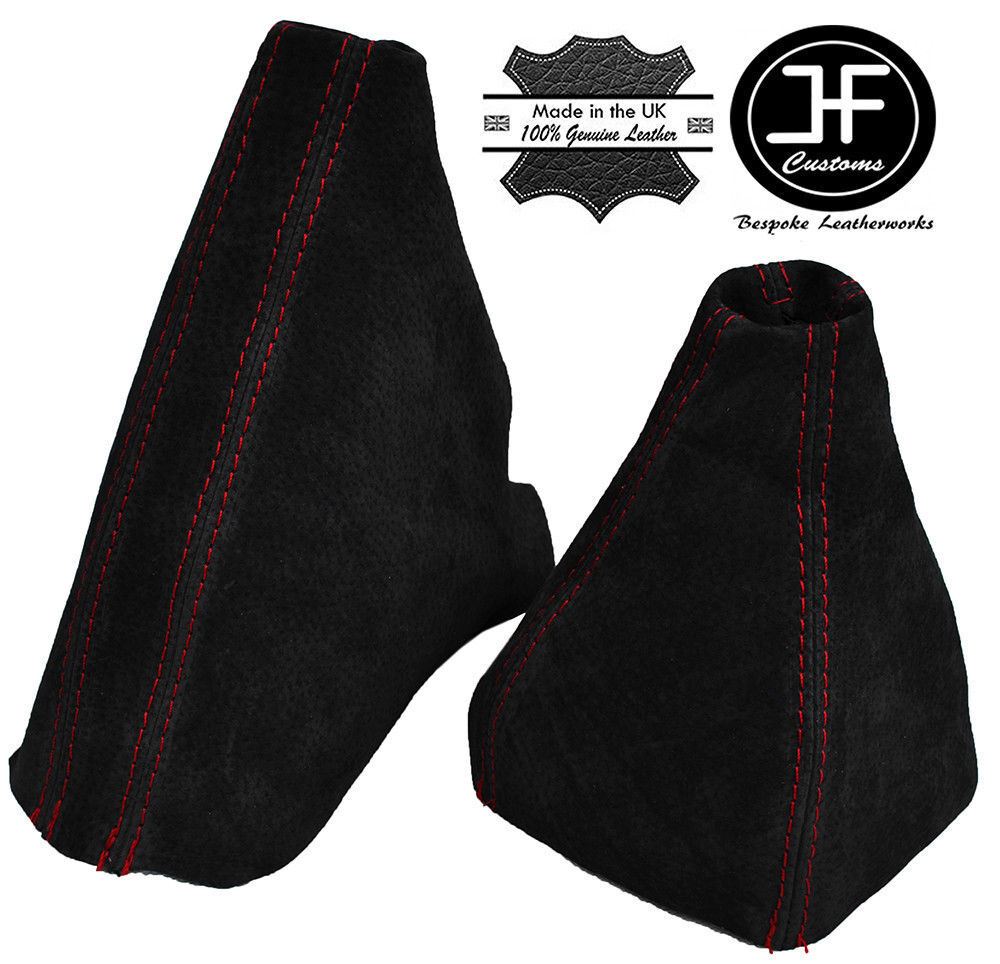 RED STITCHING SUEDE GEAR & HANDBRAKE GAITER FITS AUDI 100 A6 C4 1991-1997