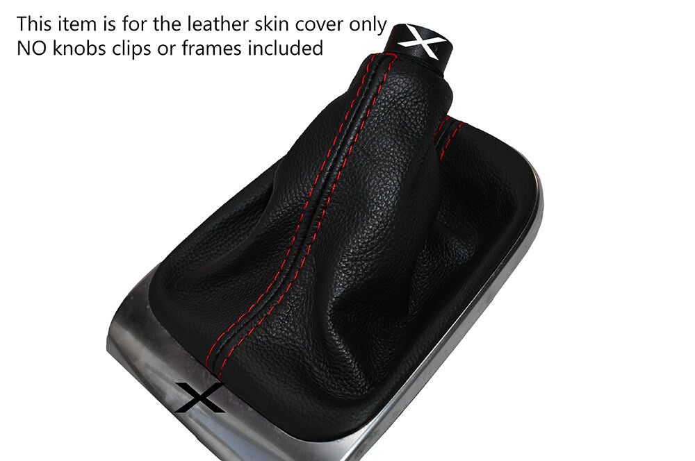 RED STITCHING LEATHER MANUAL GEAR GAITER FITS CITROEN DS4 2011-2015 CUSTOM NEW