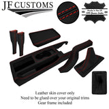 RED STITCH LEATHER COVER FOR FORD MUSTANG 05-09 COUPE FULL INTERIOR RECOVERY KIT