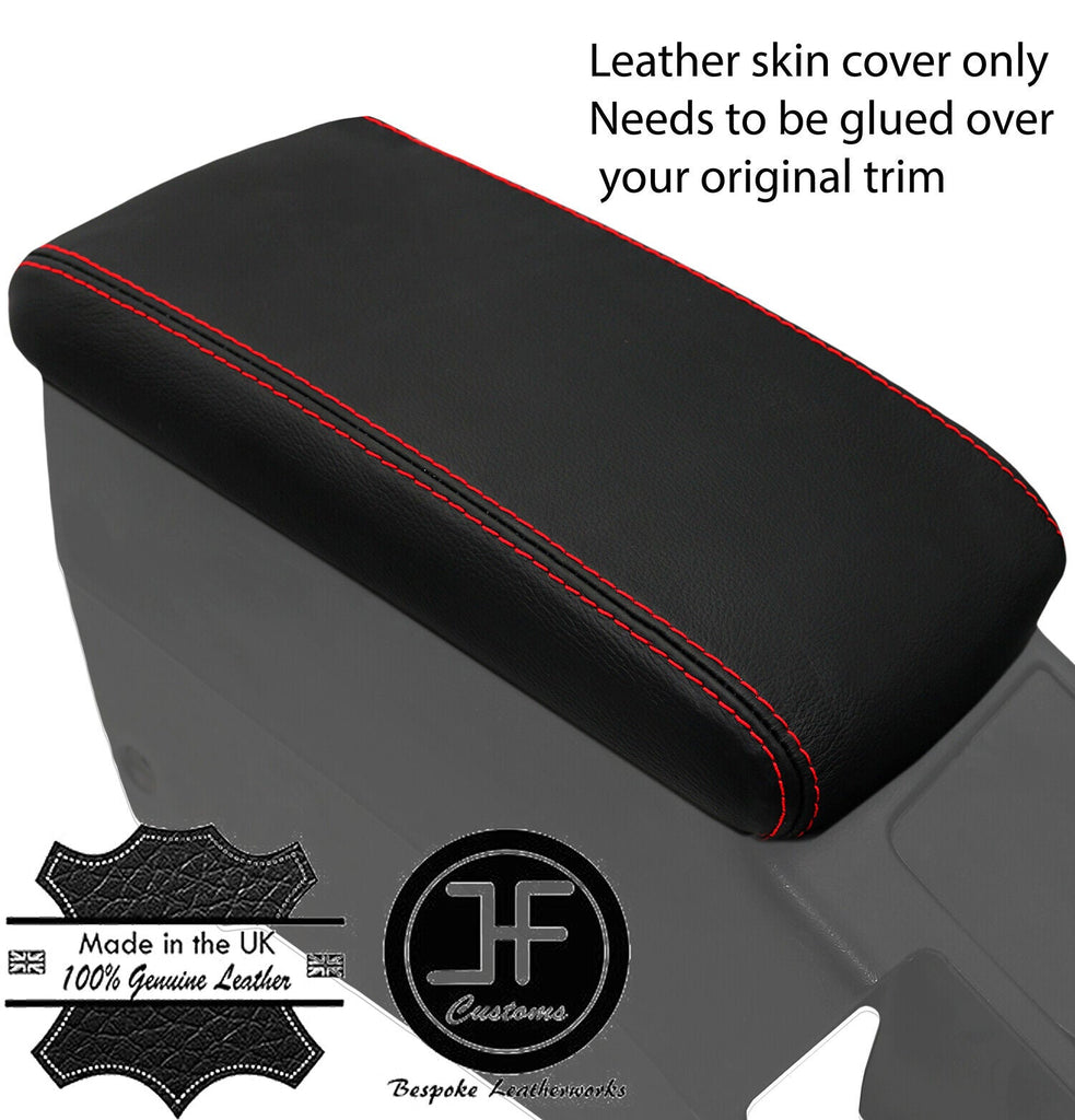 RED STITCH ARMREST LID REAL LEATHER COVER FITS TOYOTA JZX 100 CHASER 96-00