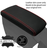 RED STITCH ARMREST LID REAL LEATHER COVER FITS TOYOTA JZX 100 CHASER 96-00