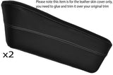 WHITE STITCH 2X REAR DOOR POCKET ARMREST SKIN COVER FITS JAGUAR XJ6/12 SERIES 1