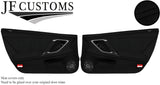 BLACK DIAMOND STITCH 2X DOOR CARD SUEDE & LEATHER COVERS FITS NISSAN GT-R R35