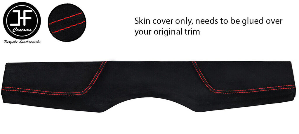 RED STITCHING REAR PARCEL SHELF GENUINE SUEDE COVER FOR FIAT 500 2007-2019