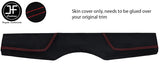 RED STITCHING REAR PARCEL SHELF GENUINE SUEDE COVER FOR FIAT 500 2007-2019
