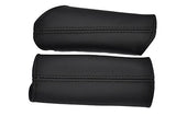 black stitching FITS CORVETTE C6 2 x DOOR PANEL HANDLES COVERS 2005-2012 LEATHER