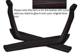 RED STITCH 2X DOOR HANDLE ARMREST TRIM SKIN COVER FITS PORSCHE 914 1969-1976