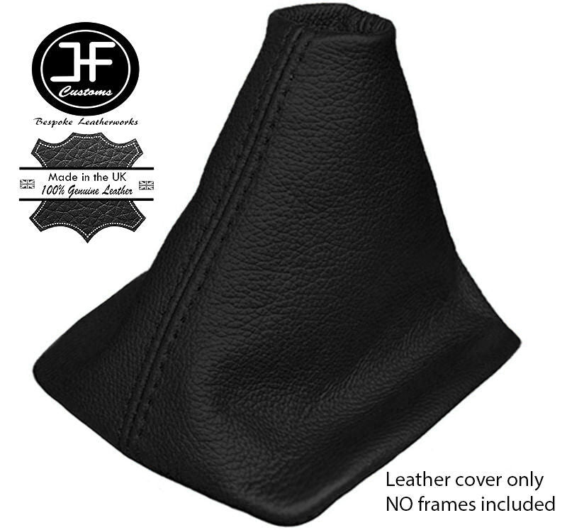 BLACK REAL LEATHER MANUAL GEAR STICK GAITER FOR AUDI A4 B5 1995-1999 CUSTOM NEW