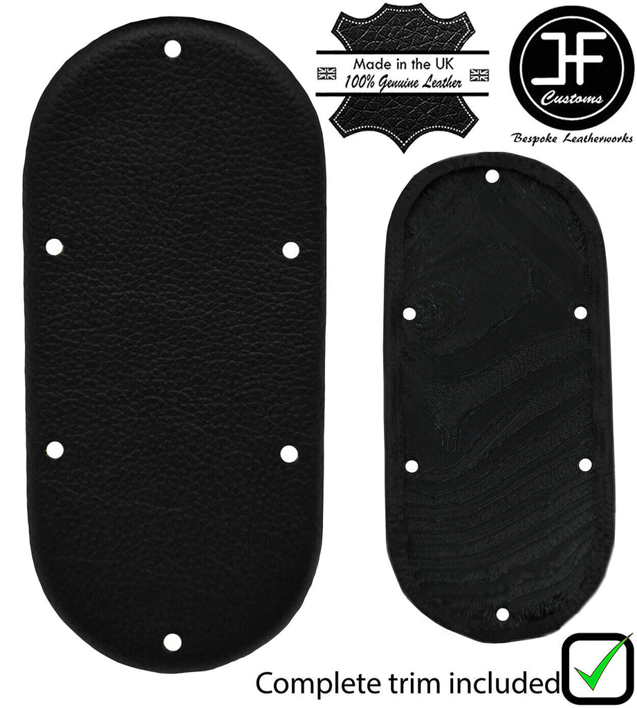 BLACK LEATHER HANDBRAKE BLANKING PLATE PLASTIC TRIM FOR LAND ROVER SERIES 2 2A 3
