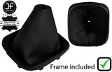 BLACK STITCH LEATHER MANUAL GEAR GAITER+PLASTIC FRAME FITS VW EOS 2006-2013