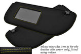 YELLOW STITCHING FITS PEUGEOT 106 1991-2004 2X SUN VISORS LEATHER COVERS ONLY