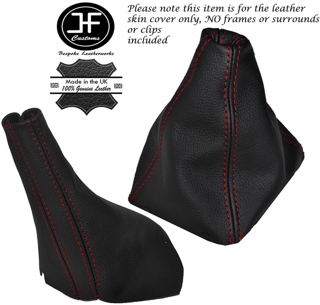 RED STICH LEATHER MANUAL GEAR HANDBRAKE GAITER FOR TOYOTA JZX100 CHASER 96-00