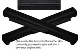 BLACK STITCH 2X DOOR SILL LEATHER COVERS FITS FIAT GRANDE PUNTO 05-14 3 DOOR