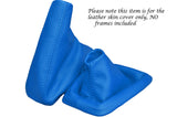 L BLUE LEATHER FITS BMW 3 SERIES E36 E46 BOOT CUSTOM GAITERS SET COVER 1992-2005