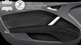 BLACK STITCHING 2X FRONT DOOR CARD TRIM LEATHER COVERS FITS AUDI TT 8S 2015-2017