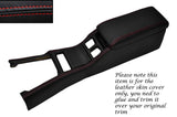 RED STITCH CENTRE CONSOLE COVER&ARMREST LEATHER COVERS FITS TOYOTA SUPRA MK3