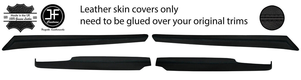 BLACK STITCH 2X FRONT 2X REAR CAPPING LEATHER COVER FOR PORSCHE 911 SC TARGA
