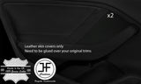 BLACK& BLACK 2X REAR DOOR CARD TRIM LEATHER COVER FOR AUDI A3 8V 13-19 5DR DSG2
