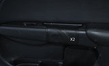 BLACK STITCH 2X REAR DOOR HANDLE LEATHER SKIN COVERS FITS HONDA CIVIC 2001-2005