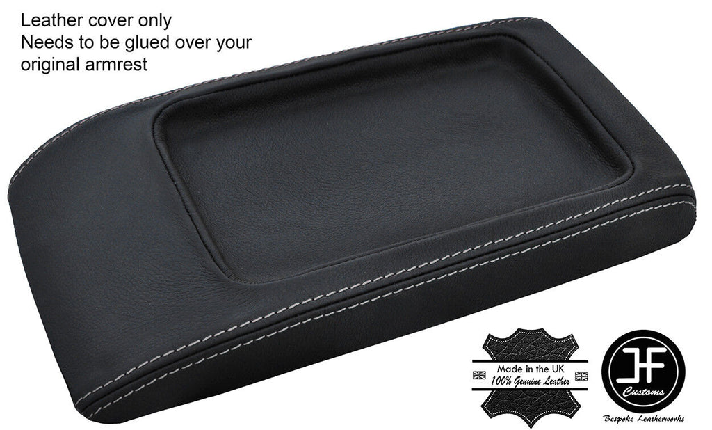 GREY STITCH ARMREST LID LEATHER COVER FITS TOYOTA LAND CRUISER VX 80 1990-1997