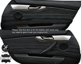 BLACK STITCH 2X FRONT DOOR CARD TRIM LEATHER COVERS FITS BMW Z4 E89 2009-2016