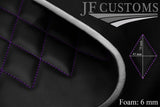 PURPLE  DIAMOND STITCH QUILTED LEATHER PADDED PANEL LUXURY PREMIUM 125CM X 85CM