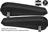 white stitch FITS MERCEDES-BENZ V CLASS & VITO VIANO 2004+ 2X BLACK ARMREST