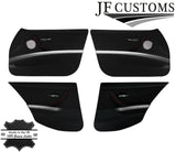 RED STITCH PERFORATED LEATHER 4X DOOR HANDLE TRIMS + COVERS FOR BMW E90 E91