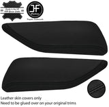BLACK STITCH 2X DOOR KNEE REST PAD LEATHER COVERS FOR CHEVROLET CAMARO 16-20