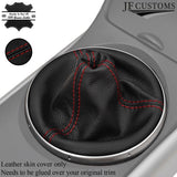 FITS MAZDA RX8 03-12 D RED STITCH LEATHER GEAR + HANDBRAKE & 2X ARMREST COVERS