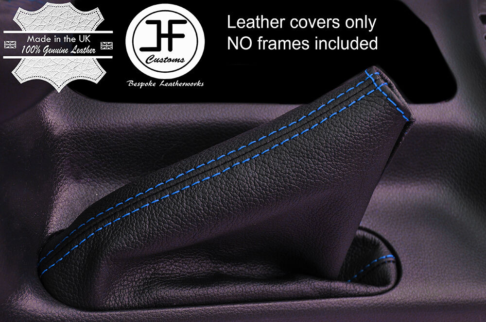 BLUE STITCHING LEATHER HANDBRAKE GAITER FITS NAVARA NP300 D23 2015-2017