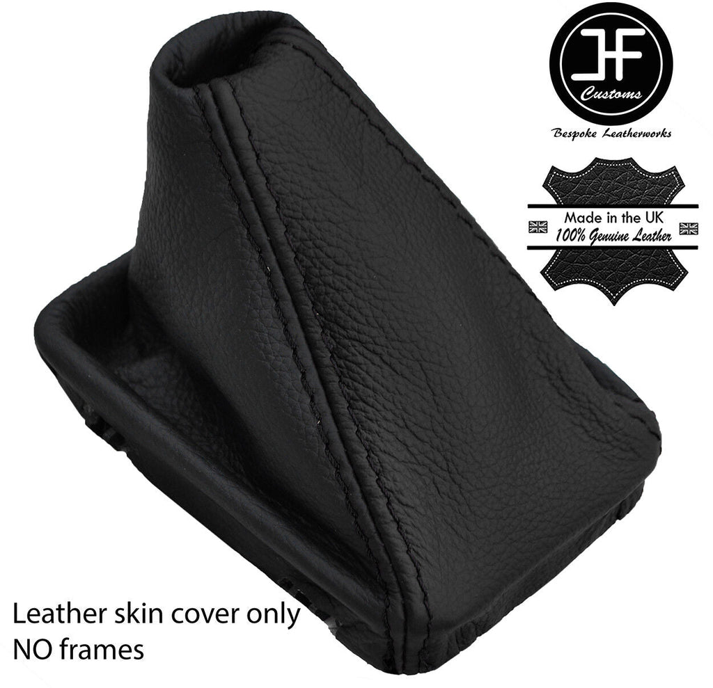 BLACK & BLACK TOP GRAIN REAL LEATHER GEAR GAITER FOR MERCEDES SLK R170 96-04